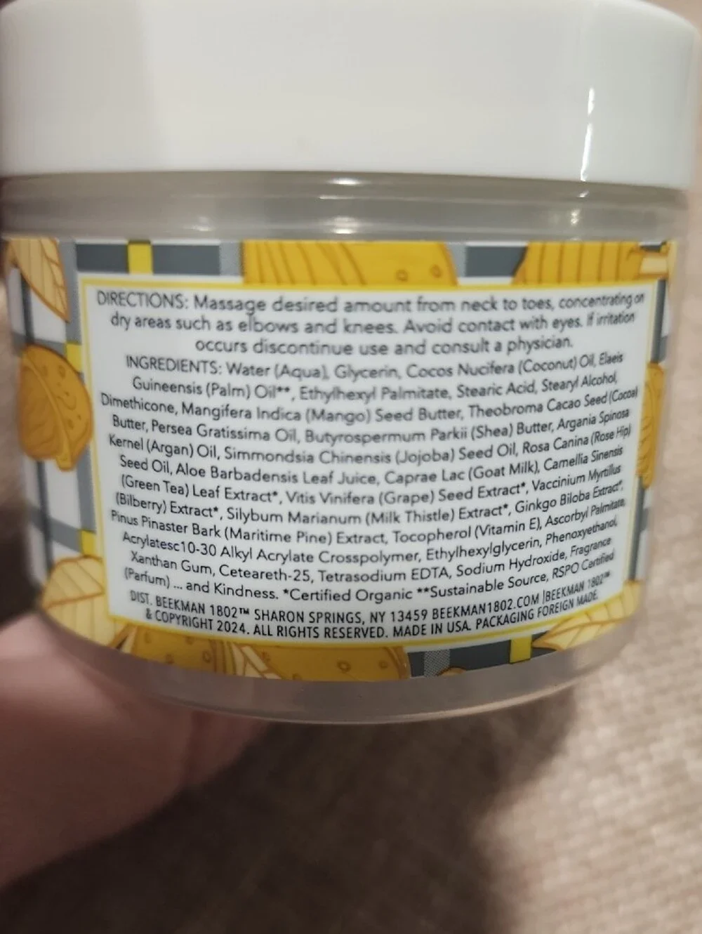 Beekman 1802 goat milk